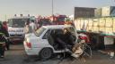 برخورد شدید «پراید با کامیون» 4 نفر را راهی بیمارستان کرد +تصاویر