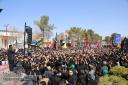 تجمع دسته‌های عزای فاطمی در میدان جانباز یزد